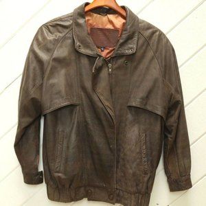 Antique Finish Leather EXPRESS Bomber Style_Size S